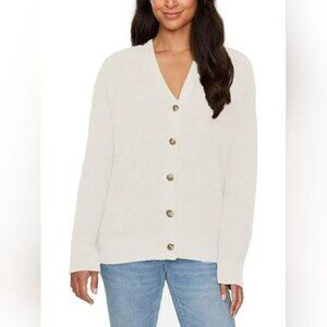 Hudson Women's Cotton Buttondown Cardigan Cream Size Large